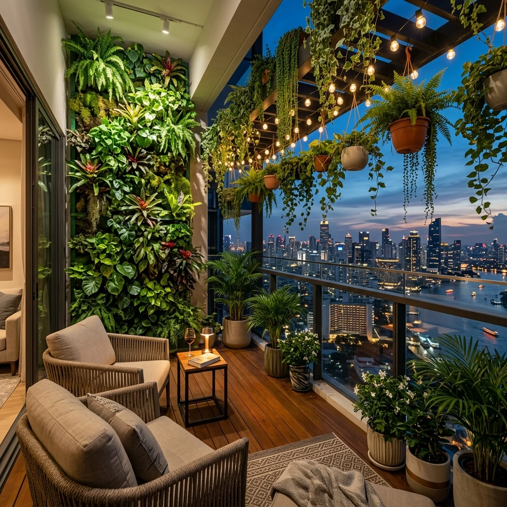 สวนแนวตั้งริมระเบียง (Vertical Condo Garden)